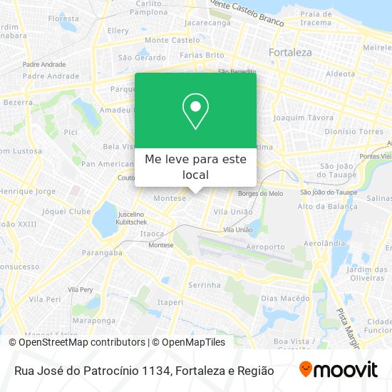 Rua José do Patrocínio 1134 mapa