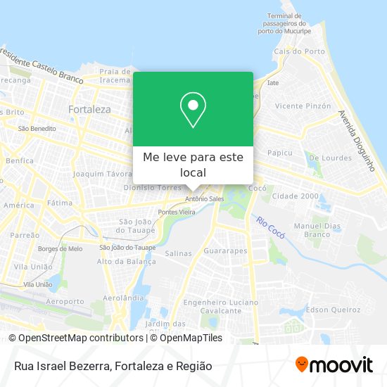 Rua Israel Bezerra mapa