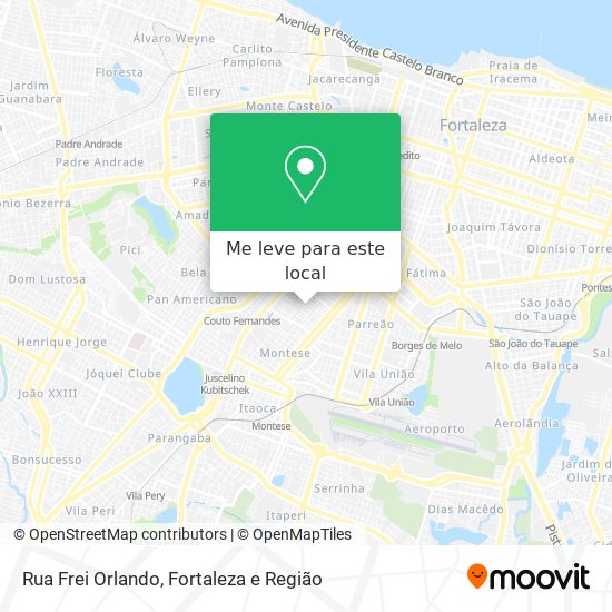 Rua Frei Orlando mapa