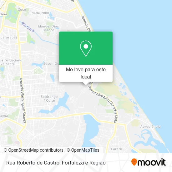 Rua Roberto de Castro mapa