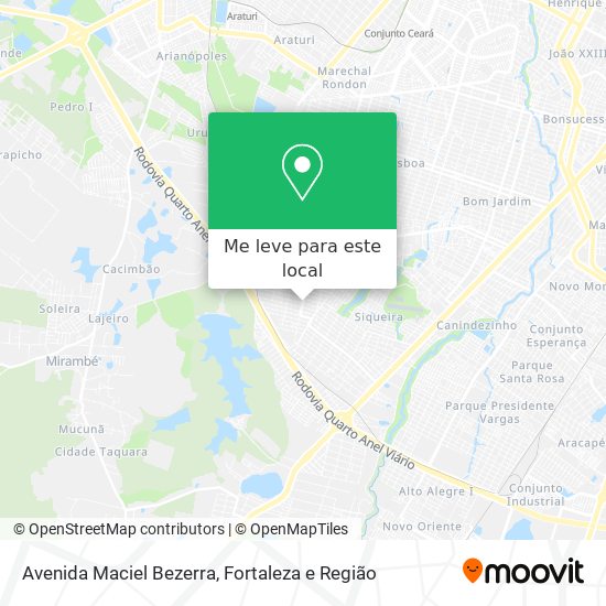 Avenida Maciel Bezerra mapa