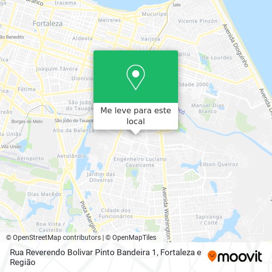 Rua Reverendo Bolivar Pinto Bandeira 1 mapa