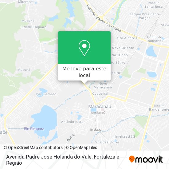 Avenida Padre José Holanda do Vale mapa