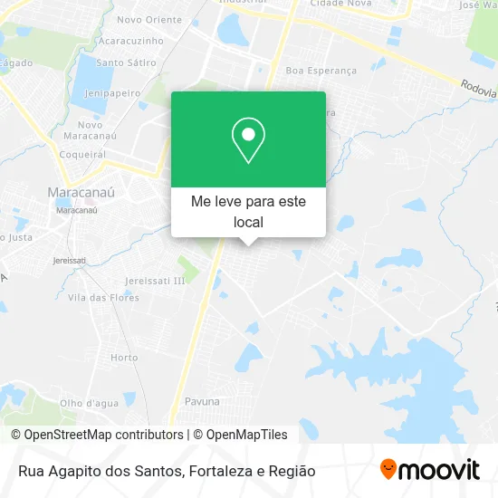Rua Agapito dos Santos mapa