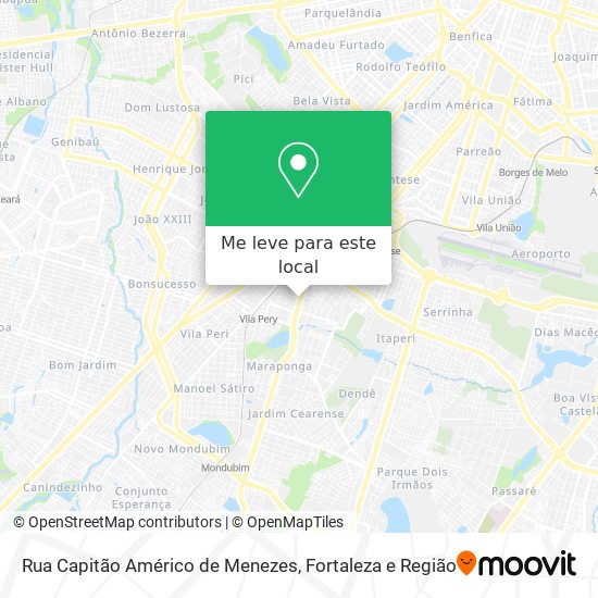Rua Capitão Américo de Menezes mapa