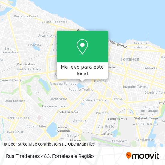 Rua Tiradentes 483 mapa