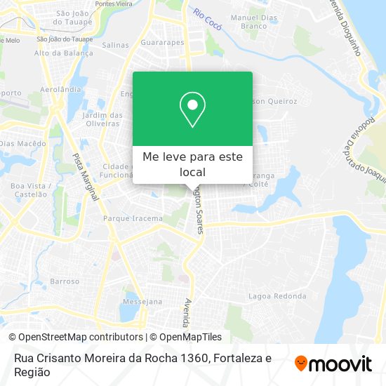 Rua Crisanto Moreira da Rocha 1360 mapa