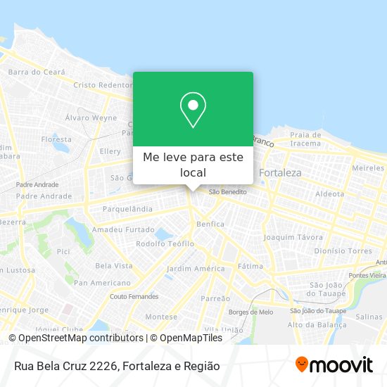 Rua Bela Cruz 2226 mapa