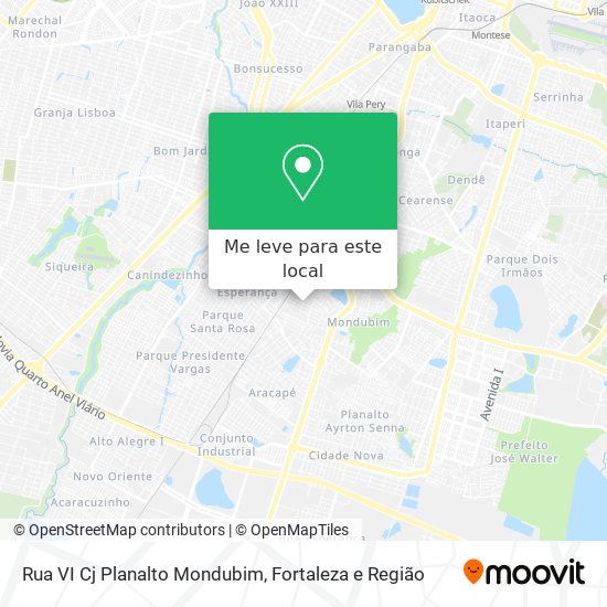 Rua VI Cj Planalto Mondubim mapa