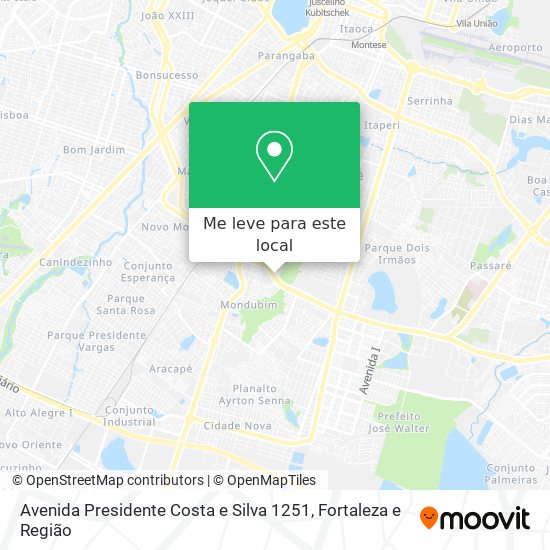 Avenida Presidente Costa e Silva 1251 mapa