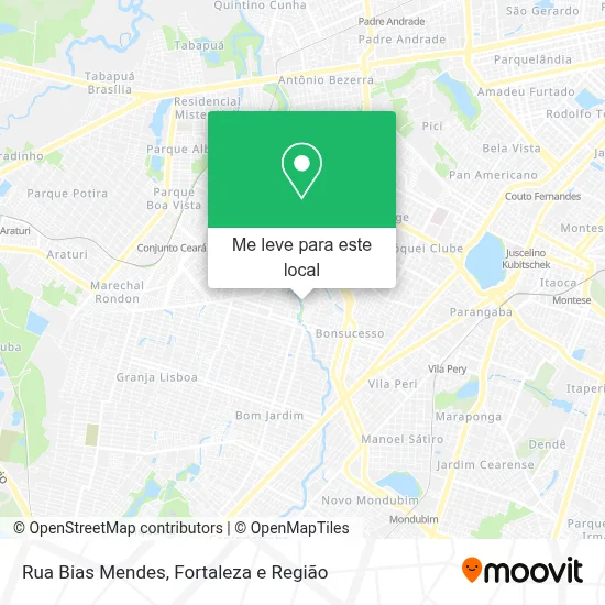 Rua Bias Mendes mapa
