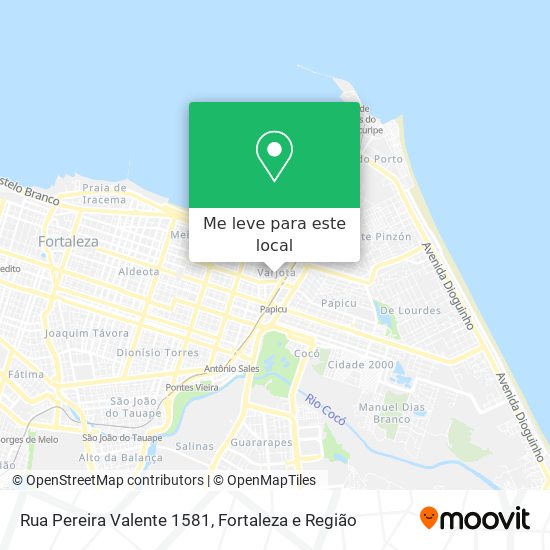 Rua Pereira Valente 1581 mapa