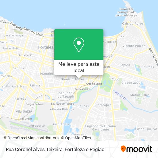 Rua Coronel Alves Teixeira mapa