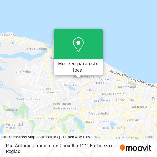 Rua Antônio Joaquim de Carvalho 122 mapa
