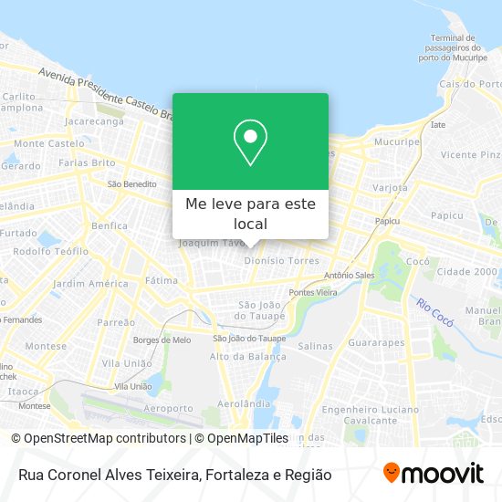 Rua Coronel Alves Teixeira mapa