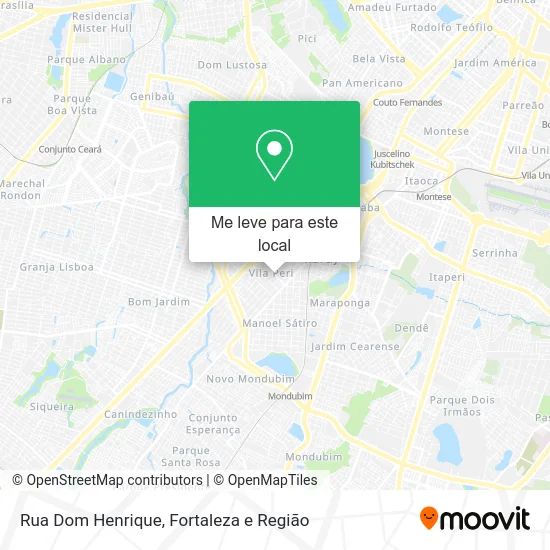 Rua Dom Henrique mapa
