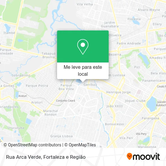 Rua Arca Verde mapa