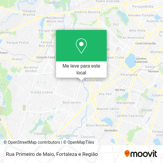 Rua Primeiro de Maio mapa