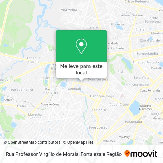 Rua Professor Virgílio de Morais mapa