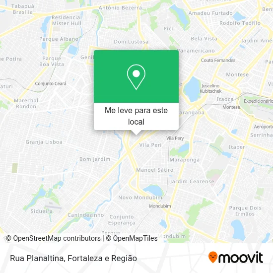 Rua Planaltina mapa