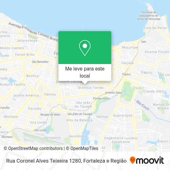 Rua Coronel Alves Teixeira 1280 mapa