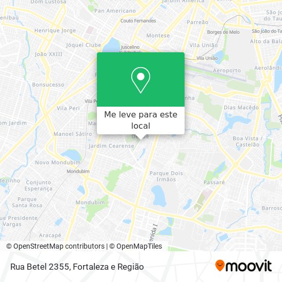 Rua Betel 2355 mapa
