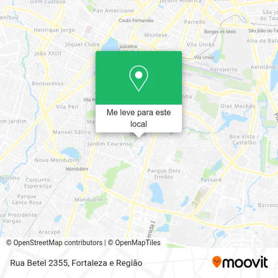 Rua Betel 2355 mapa