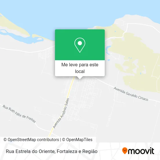 Rua Estrela do Oriente mapa