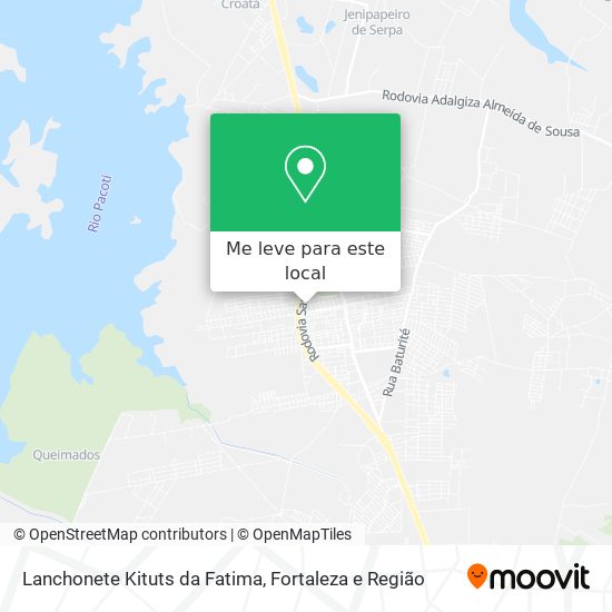 Lanchonete Kituts da Fatima mapa