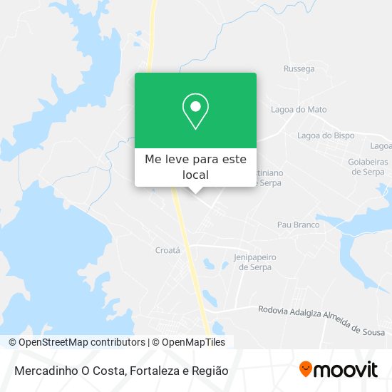 Mercadinho O Costa mapa