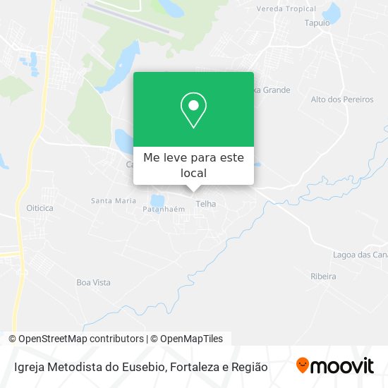 Igreja Metodista do Eusebio mapa
