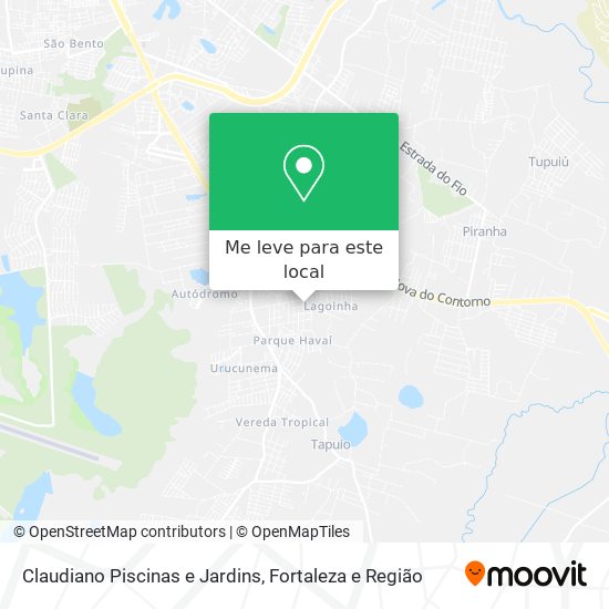 Claudiano Piscinas e Jardins mapa