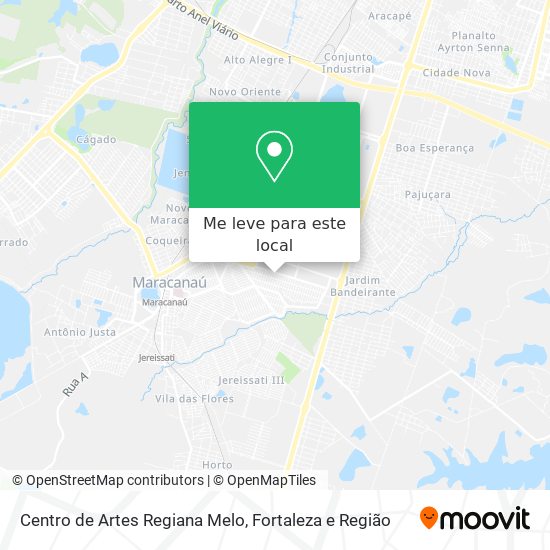 Centro de Artes Regiana Melo mapa