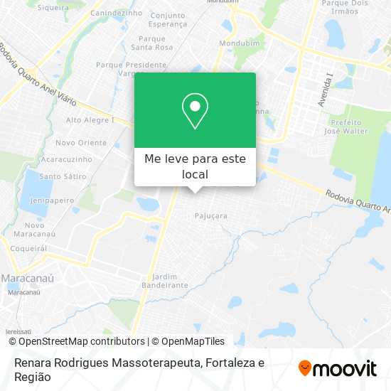 Renara Rodrigues Massoterapeuta mapa