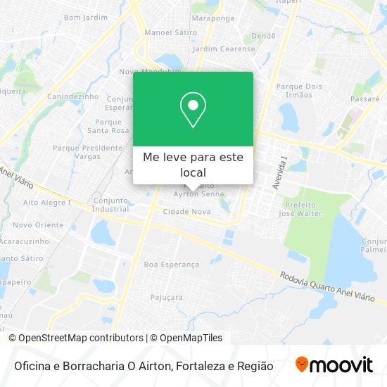 Oficina e Borracharia O Airton mapa