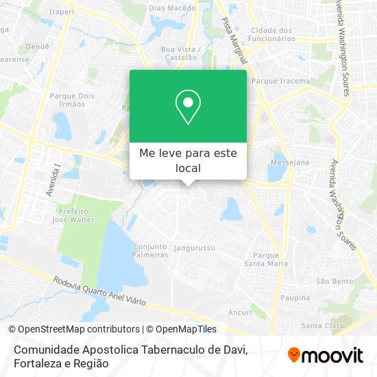 Comunidade Apostolica Tabernaculo de Davi mapa