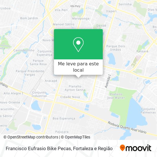 Francisco Eufrasio Bike Pecas mapa