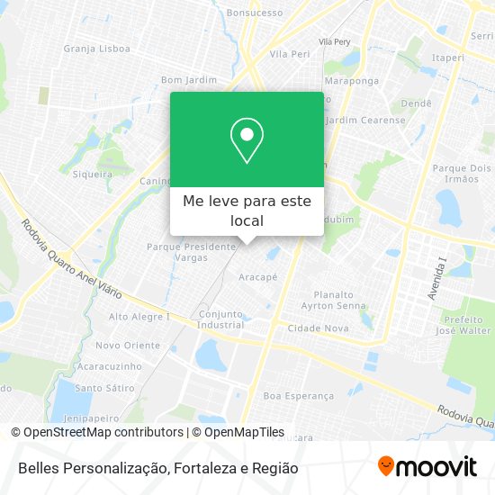Belles Personalização mapa