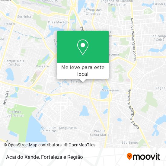 Acai do Xande mapa