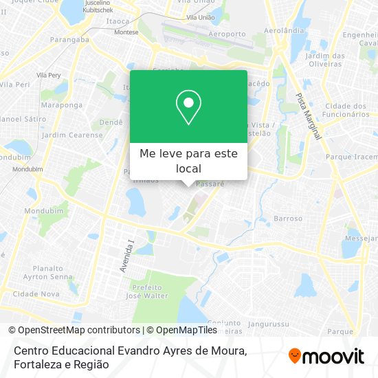 Centro Educacional Evandro Ayres de Moura mapa