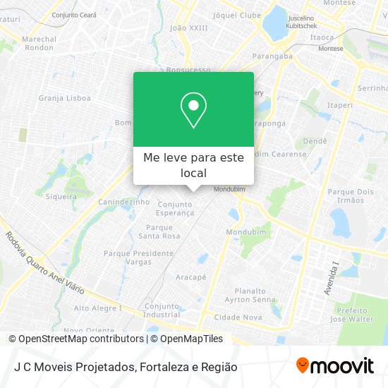 J C Moveis Projetados mapa