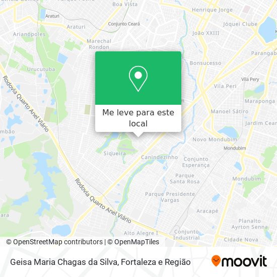 Geisa Maria Chagas da Silva mapa