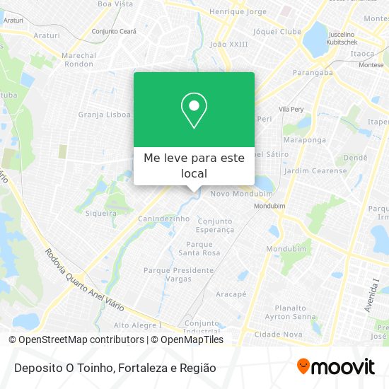 Deposito O Toinho mapa