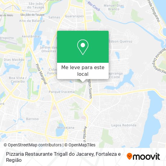 Pizzaria Restaurante Trigall do Jacarey mapa