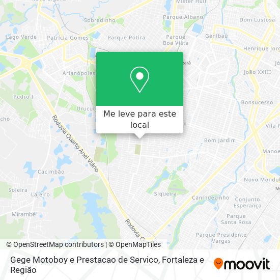 Gege Motoboy e Prestacao de Servico mapa