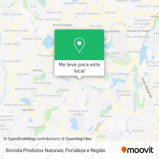 Biovida Produtos Naturais mapa