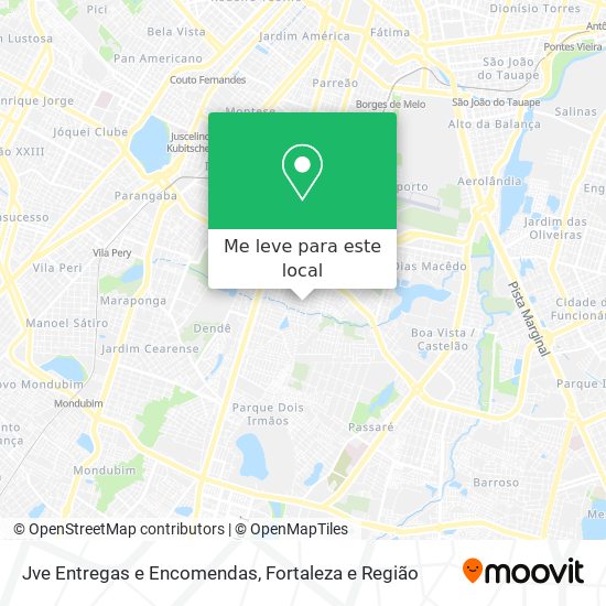 Jve Entregas e Encomendas mapa