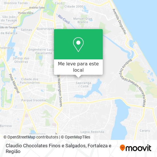 Claudio Chocolates Finos e Salgados mapa