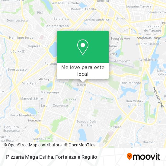 Pizzaria Mega Esfiha mapa