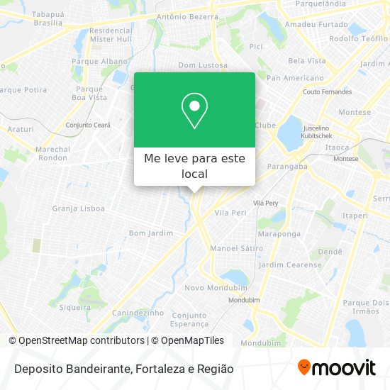Deposito Bandeirante mapa